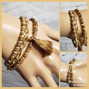 🌟MOVED SEE COMMENTS🌟 Gold & Tan Bracelet